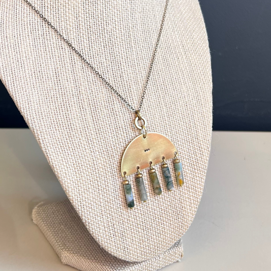 Boho Designs by Katya Necklace Moss Agate #11