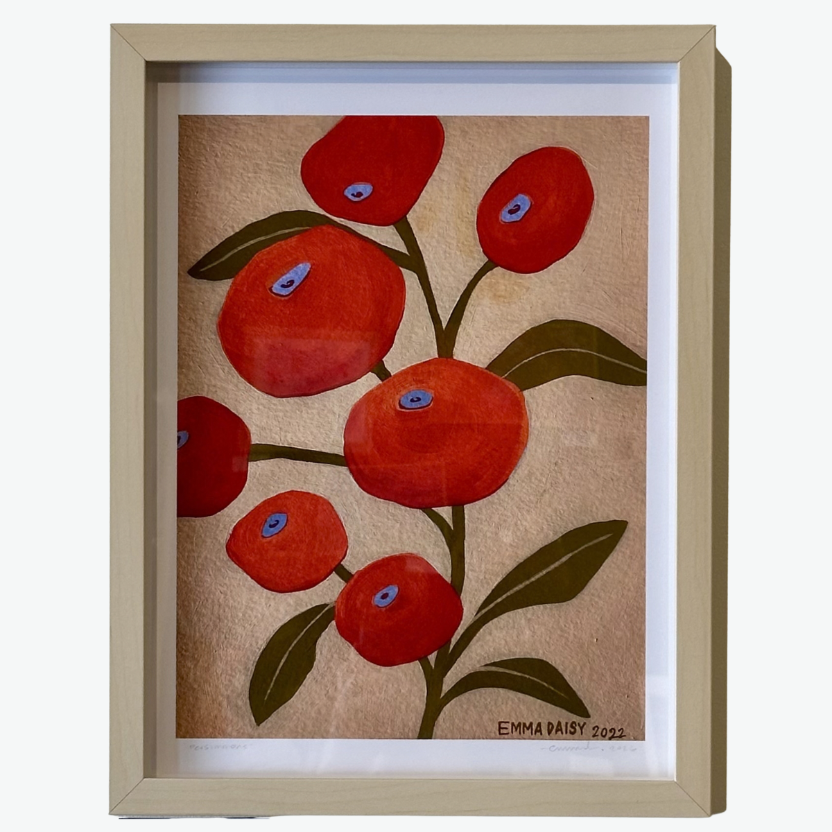 Emma Daisy - "Persimmons" Framed Giclée Print