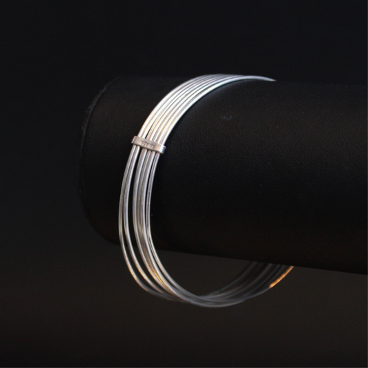 Vintage 7-Strand Sterling Silver Bracelet