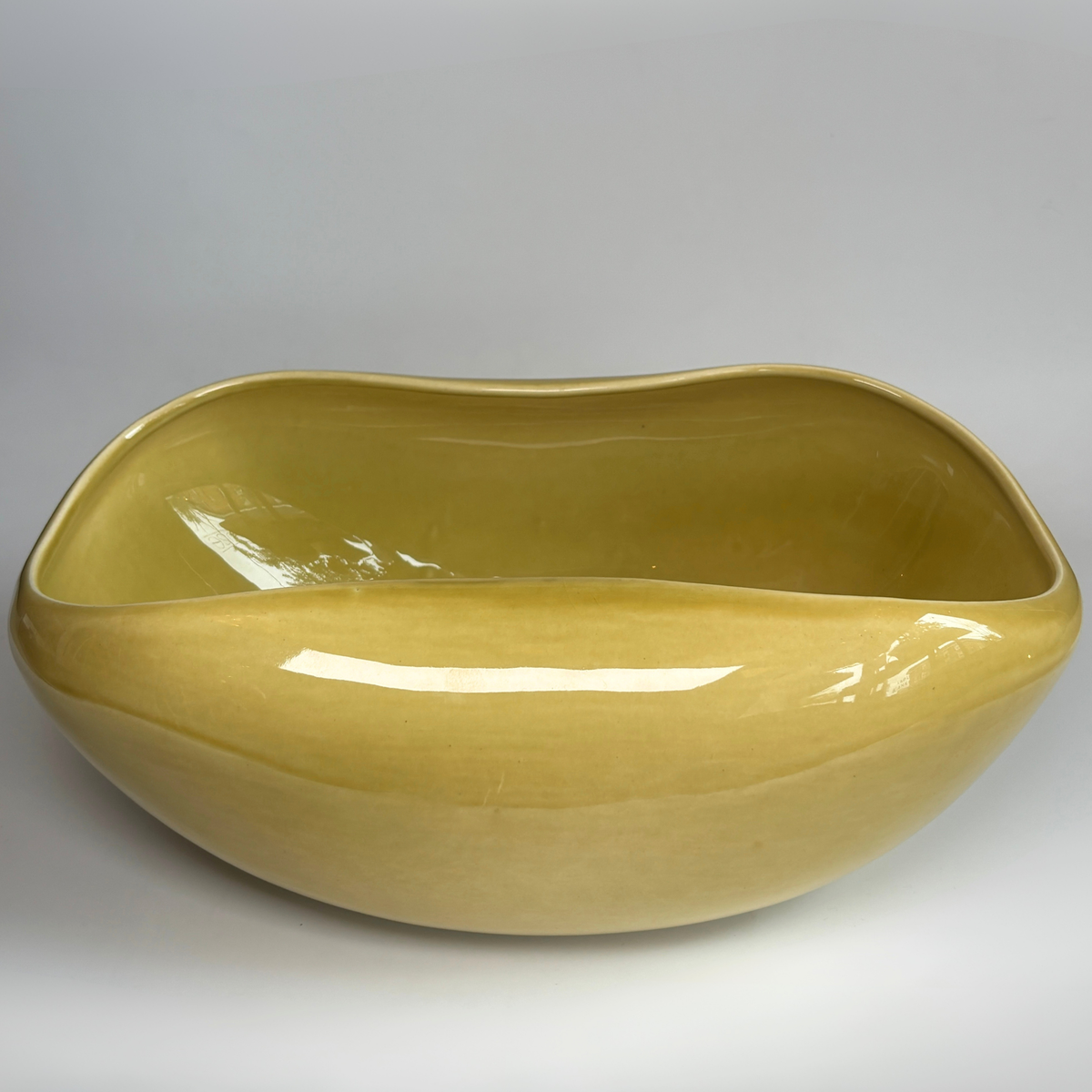 1940's Russel Wright Oval Chartreuse Salad Bowl