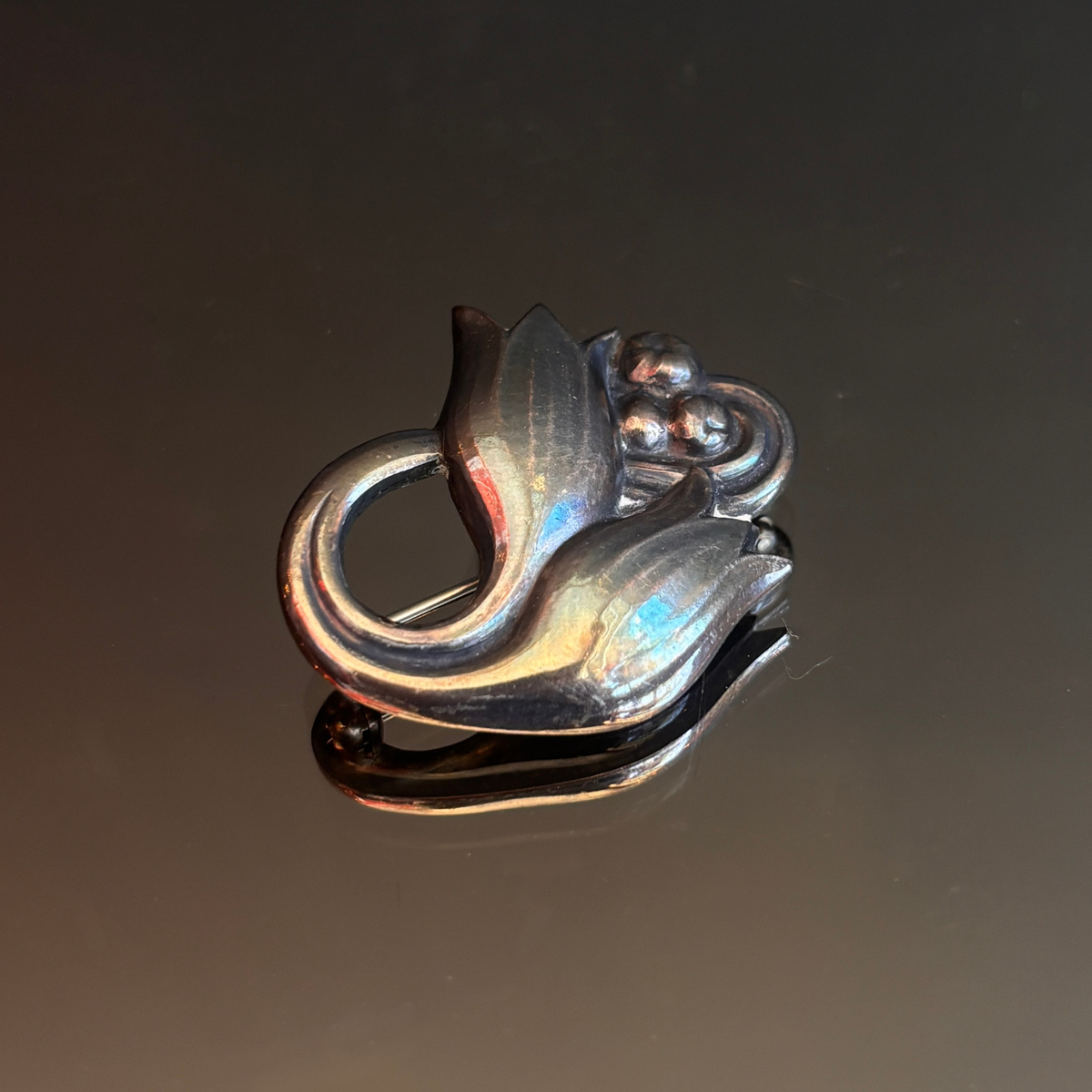 Vintage Georg Jensen Tulip Brooch #100A