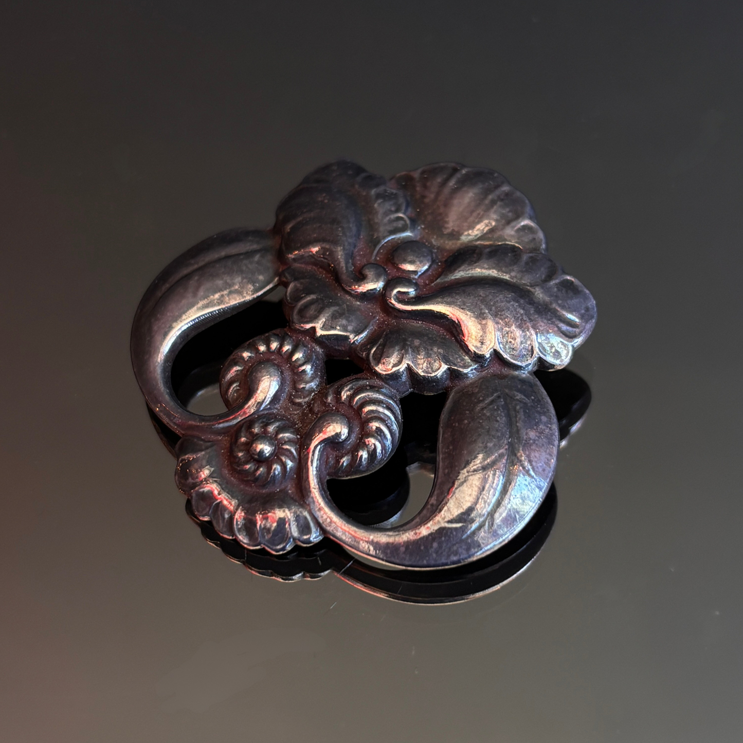 Vintage Georg Jensen Orchid Brooch #97