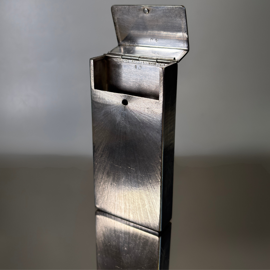 Vintage 1970s Gucci Sterling Silver Match Case