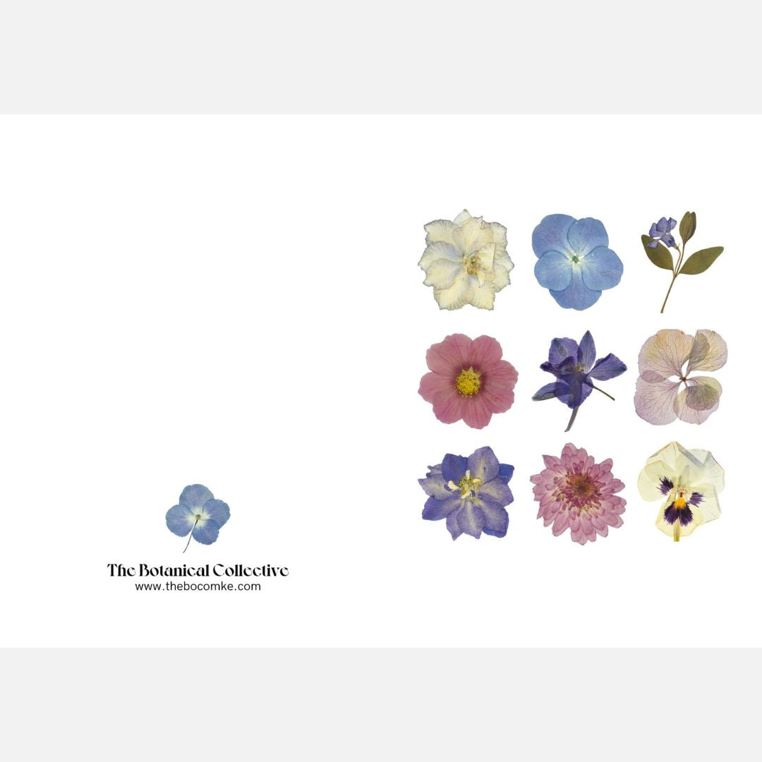 The BoCo Pressed Flower Art Print Greeting Cards