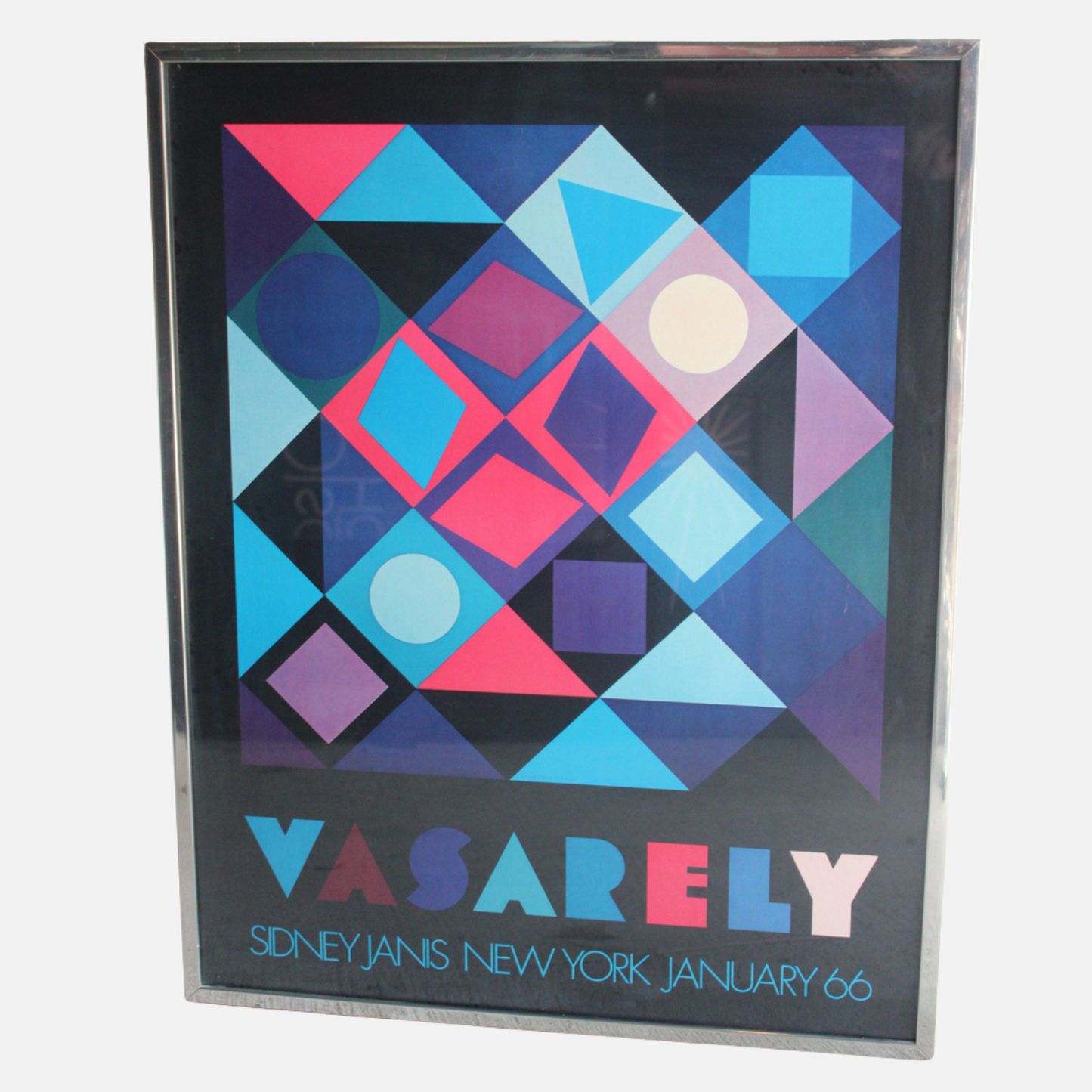 Vintage Victor Vasarely "Sidney Janis New York January 66"