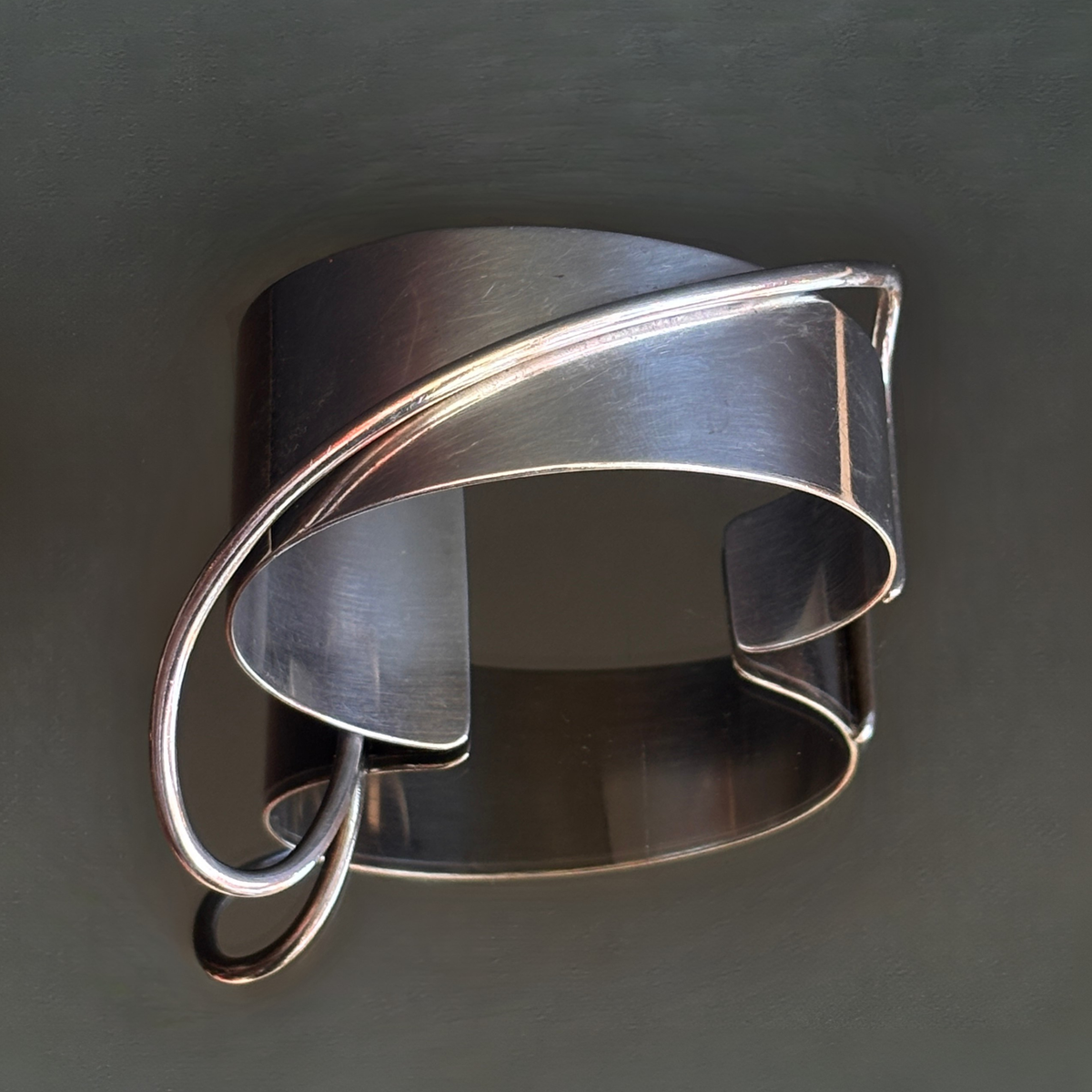 Vintage Orb (Otto Robert Bade) Sterling Silver Cuff Bracelet