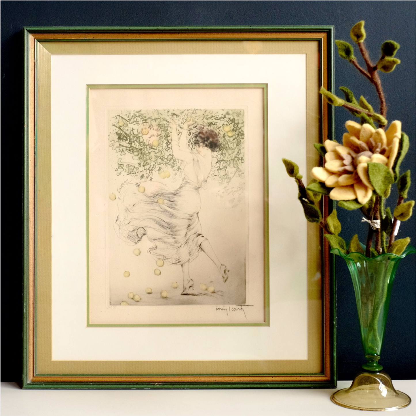 Vintage Louis Icart "Spring (Apples)"