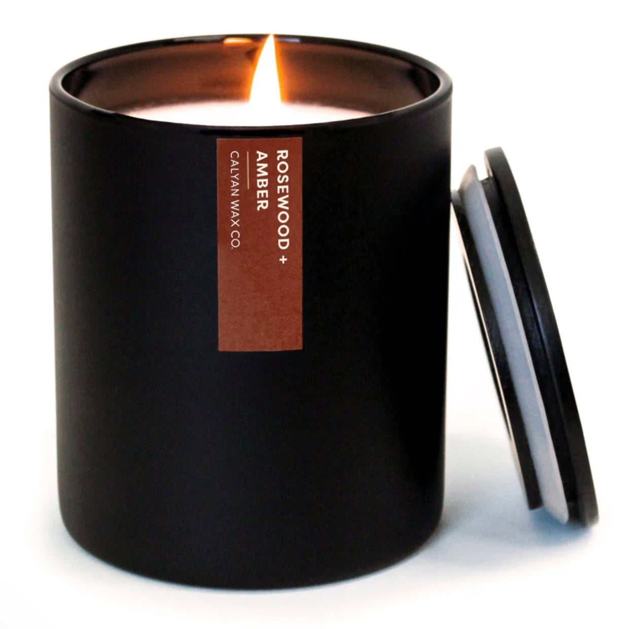 Calyan Matte Black Glass Tumbler Candle