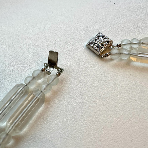 Victorian Era Belt Buckle and Czech Glass Necklace (54)