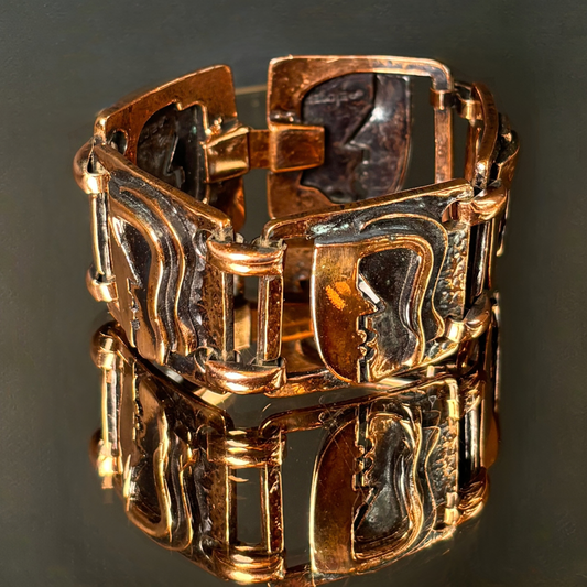 Vintage Rebajes Copper "The Kiss' Bracelet