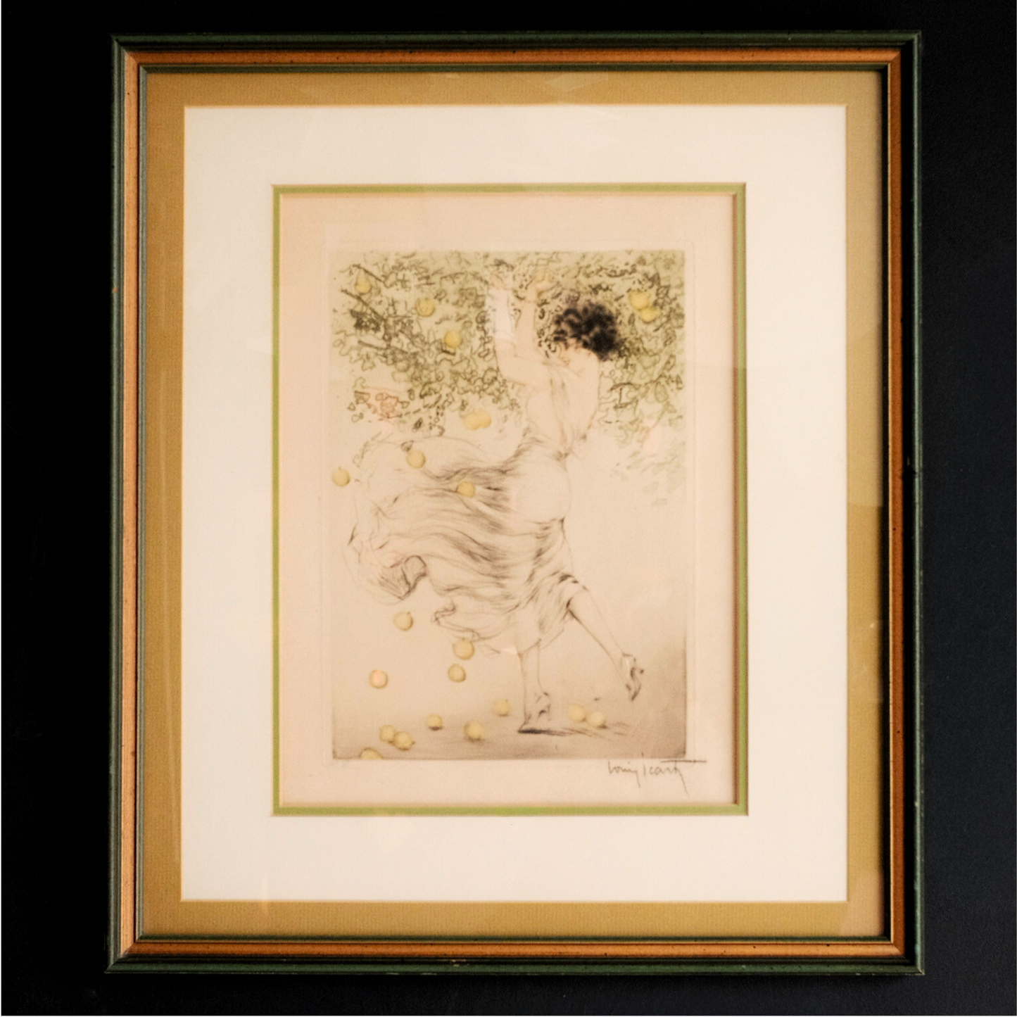 Vintage Louis Icart "Spring (Apples)"
