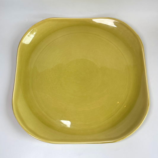 1940's Russel Wright Square Chartreuse Serving Tray