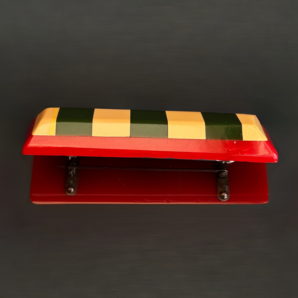 Vintage Bakelite Striped Bar Brooch