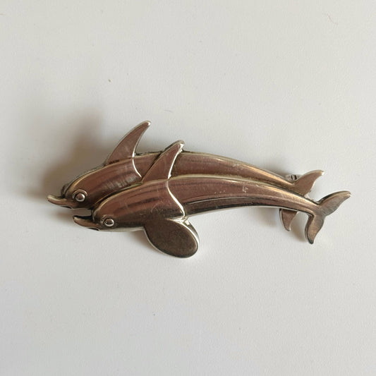 Vintage Georg Jensen Dolphin Brooch
