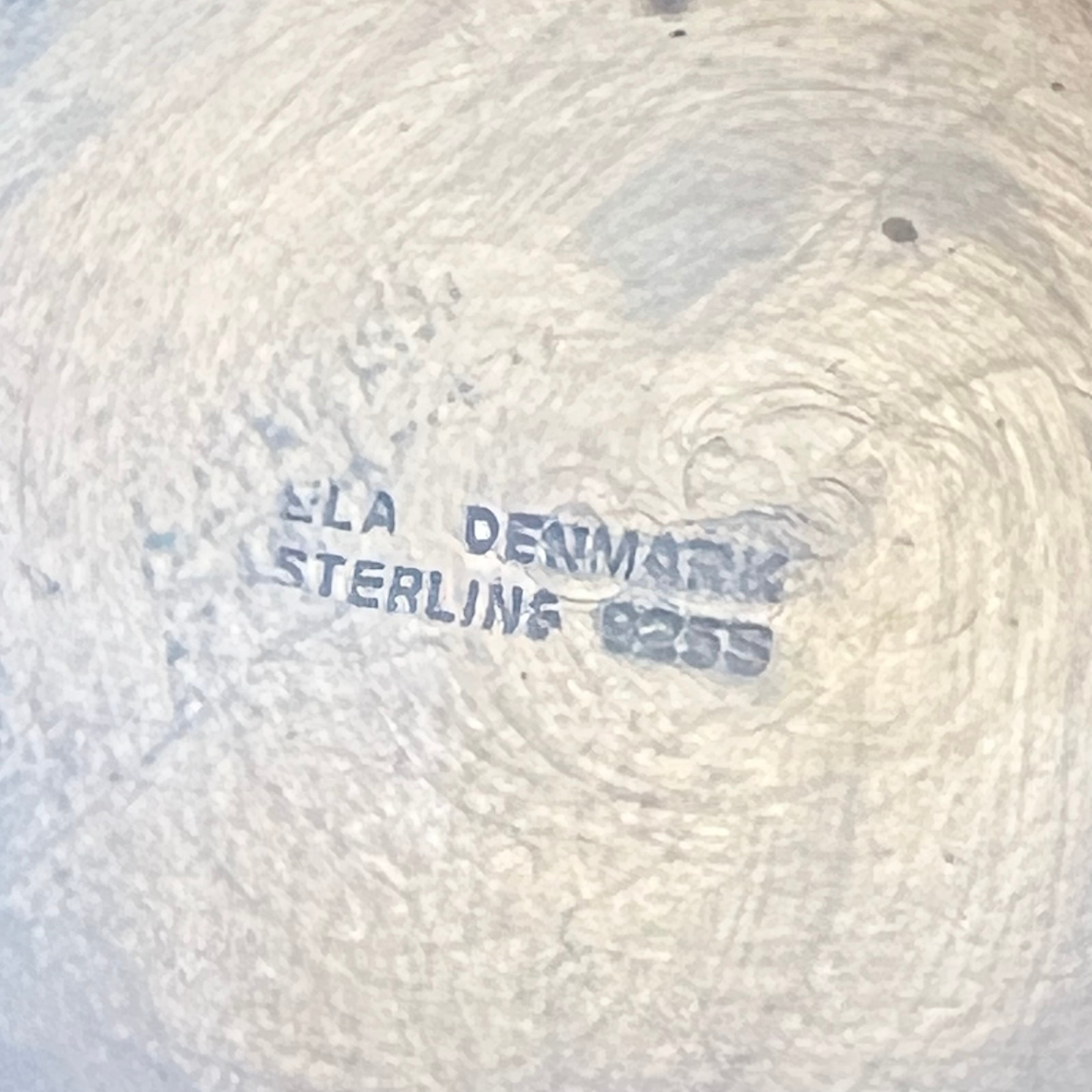 Midcentury Ela Denmark Sterling Silver & Blue Enamel Mushroom Salt & Pepper Set