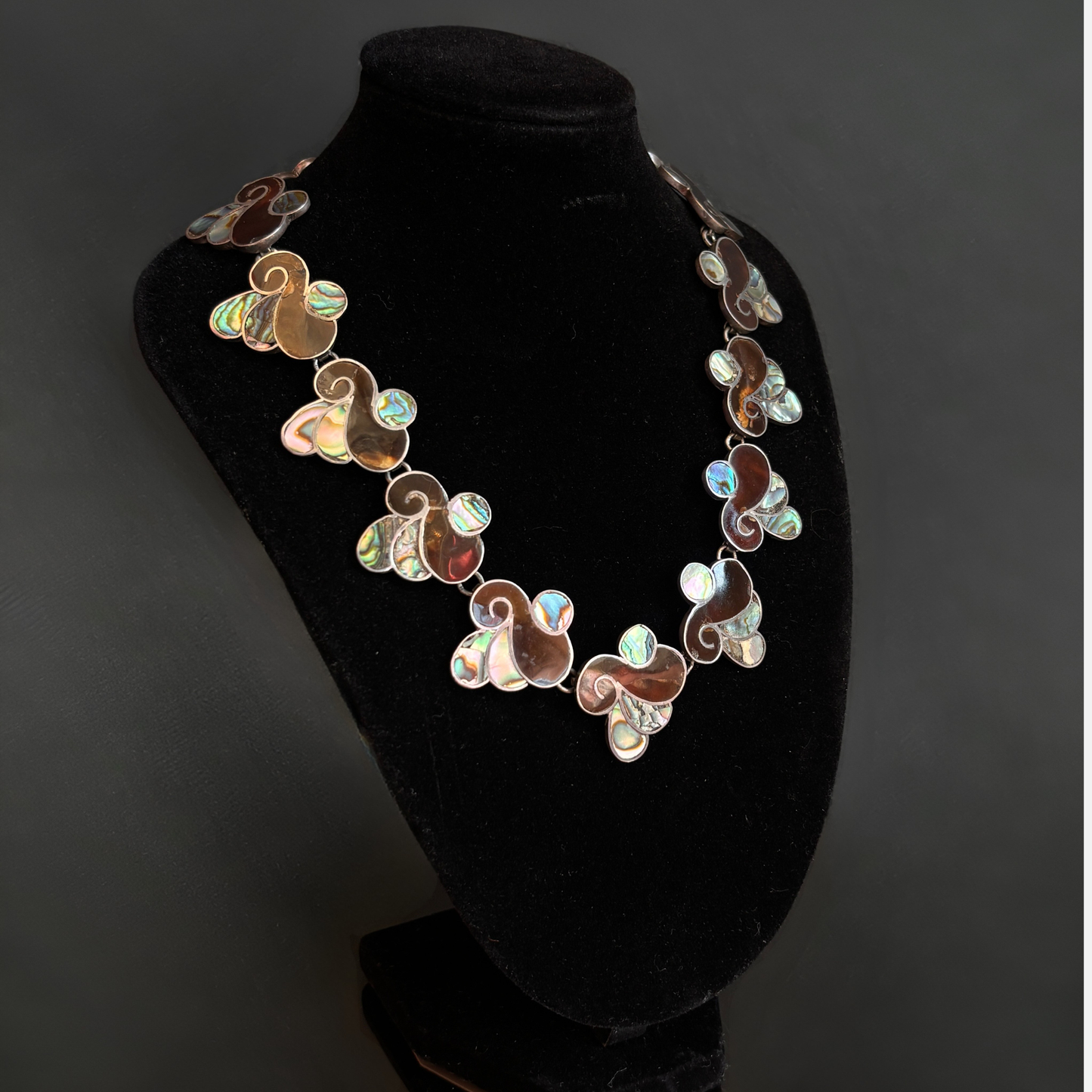Vintage Taxco Abalone & Sterling Silver Necklace