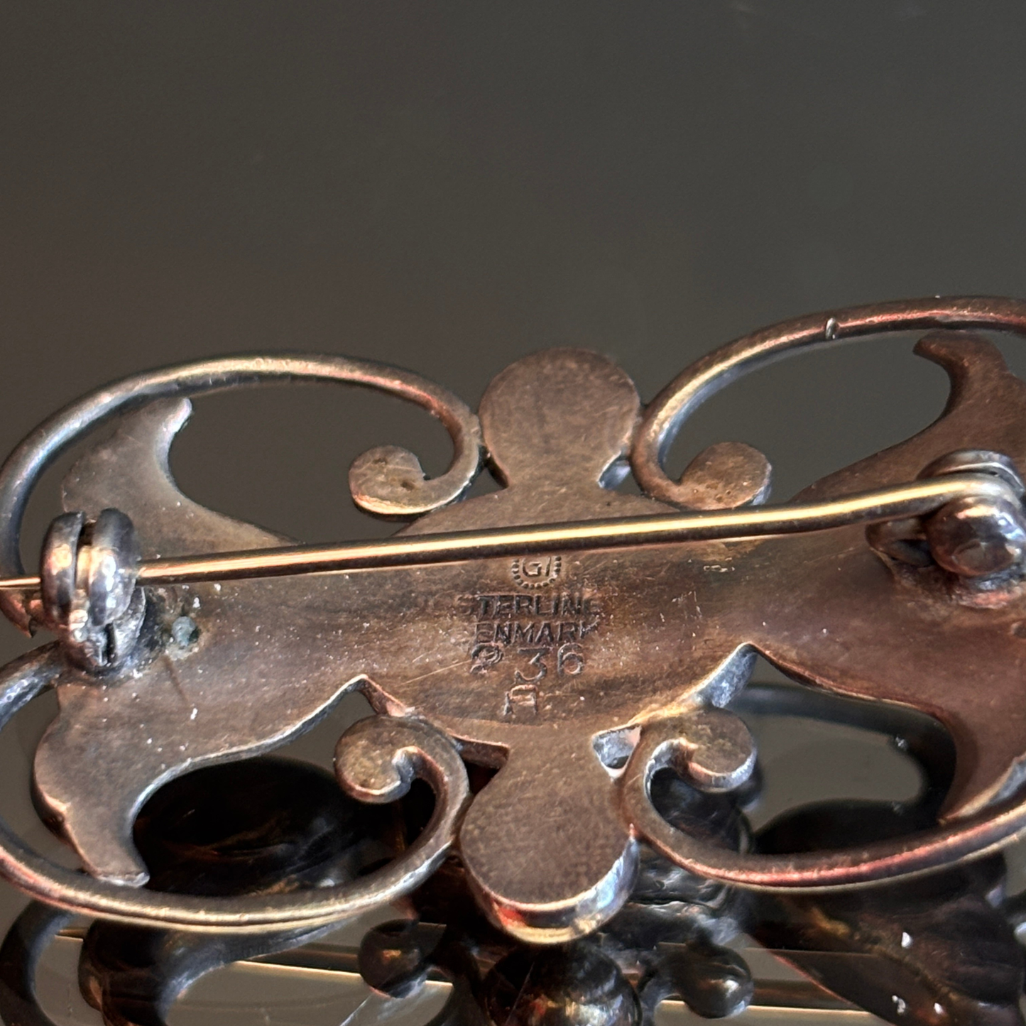 Vintage Georg Jensen Art Nouveau Brooch #236A