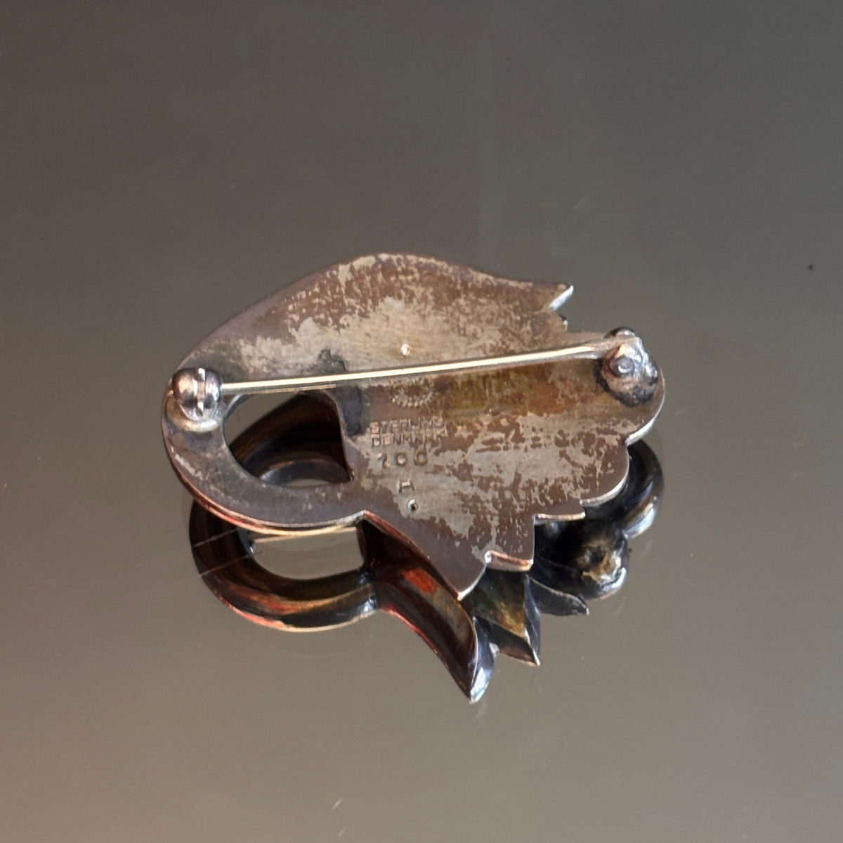 Vintage Georg Jensen Tulip Brooch #100A
