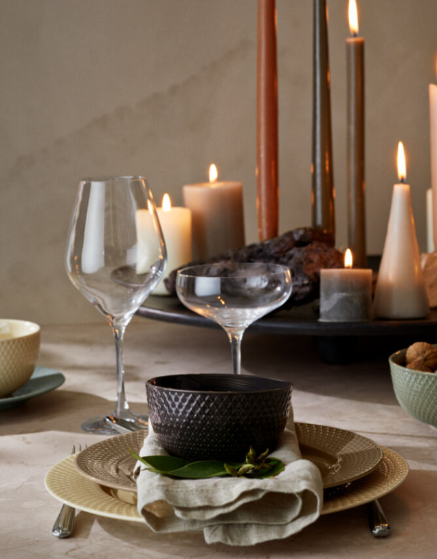 Lyngby Porcelæn - Rhombe Earth - 4.3" Cereal Bowl - Slate