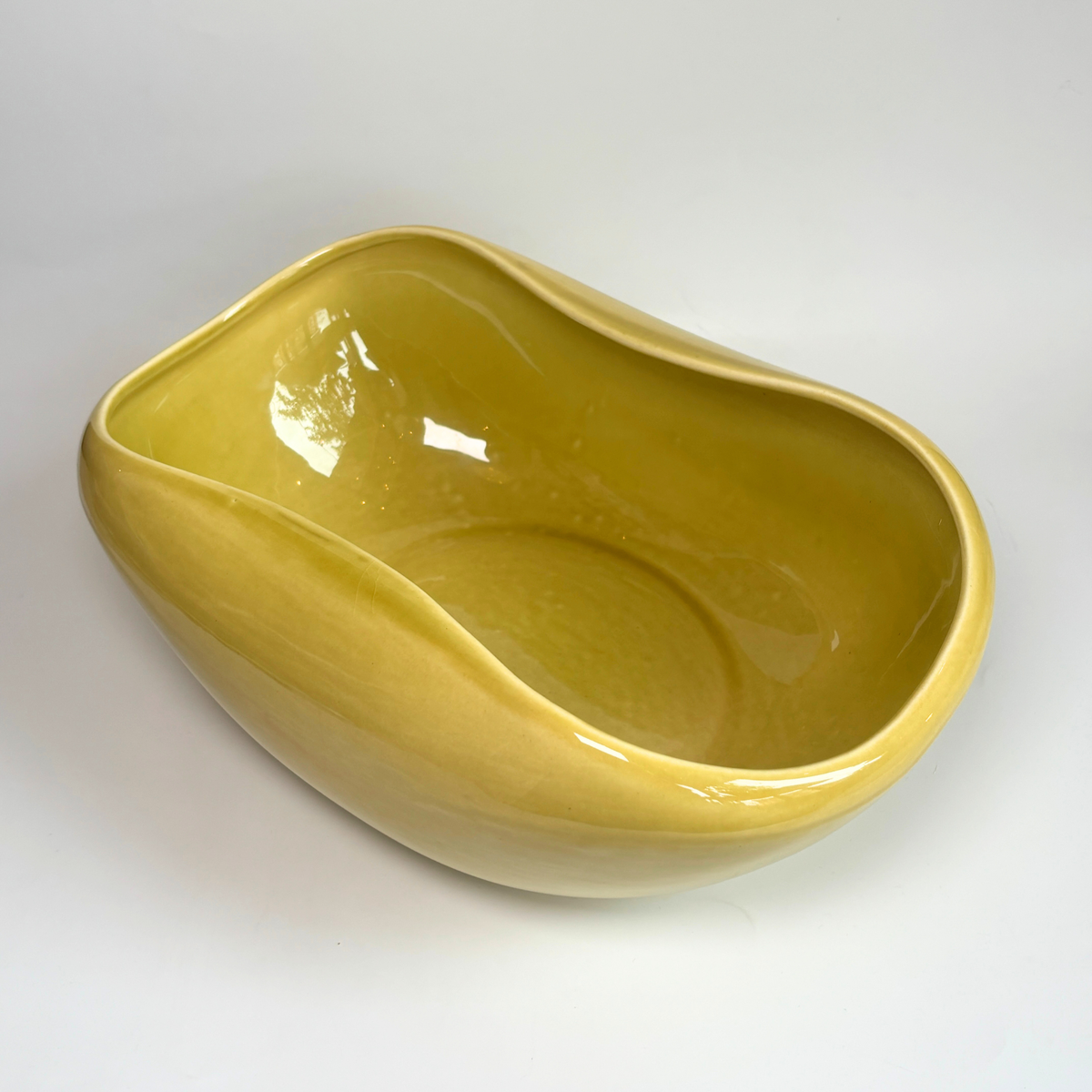 1940's Russel Wright Oval Chartreuse Salad Bowl