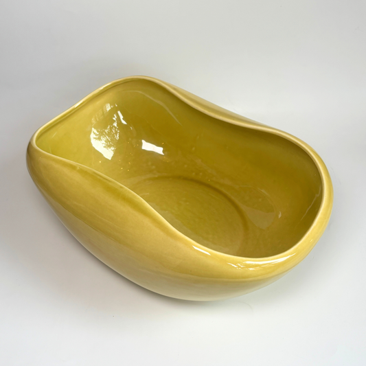 1940's Russel Wright Oval Chartreuse Salad Bowl