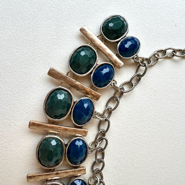 Mixed Metal & Glass Reworked Necklace (46)