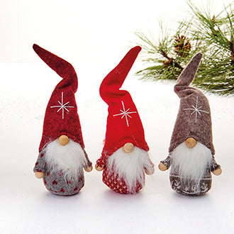 Santa Gnomes w/ Embroidered Star on Hat