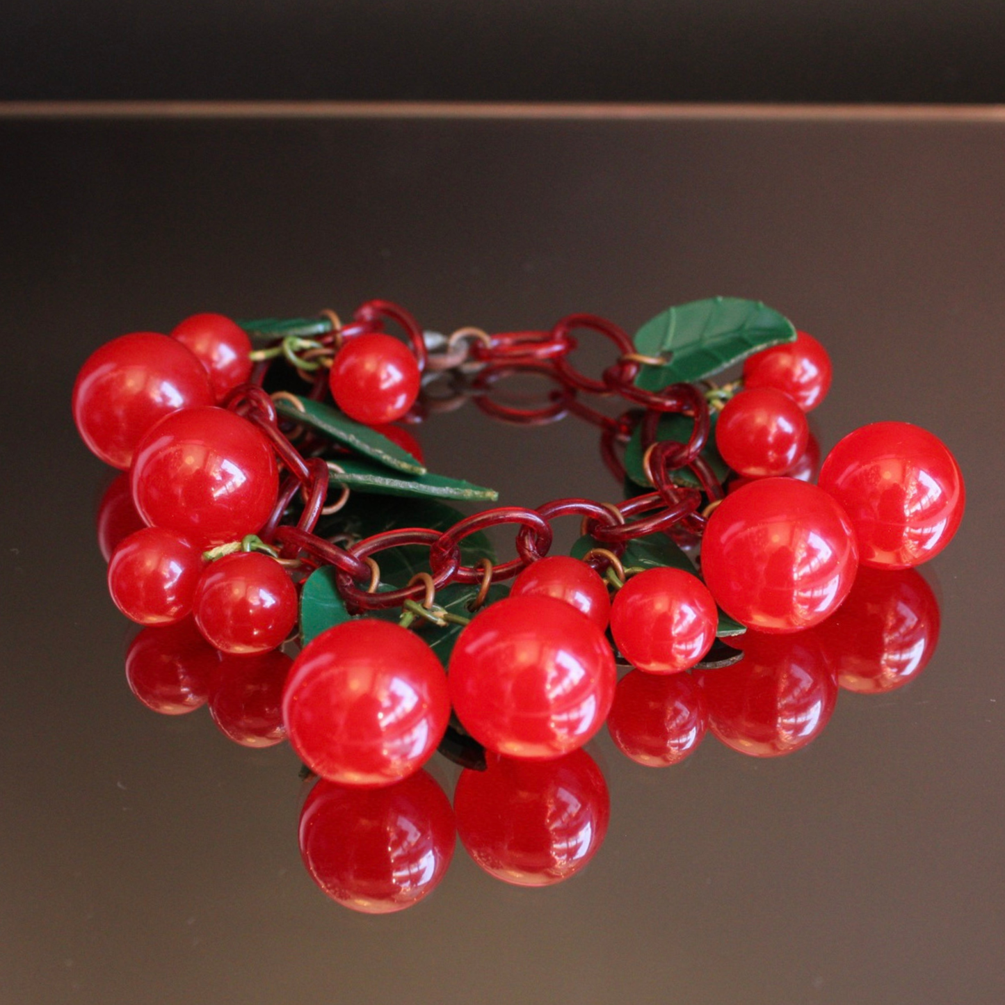 Vintage Bakelite Cherry Bracelet