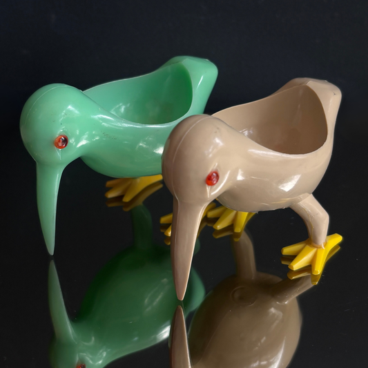 Vintage Plastic Kiwi Bird Egg Cups
