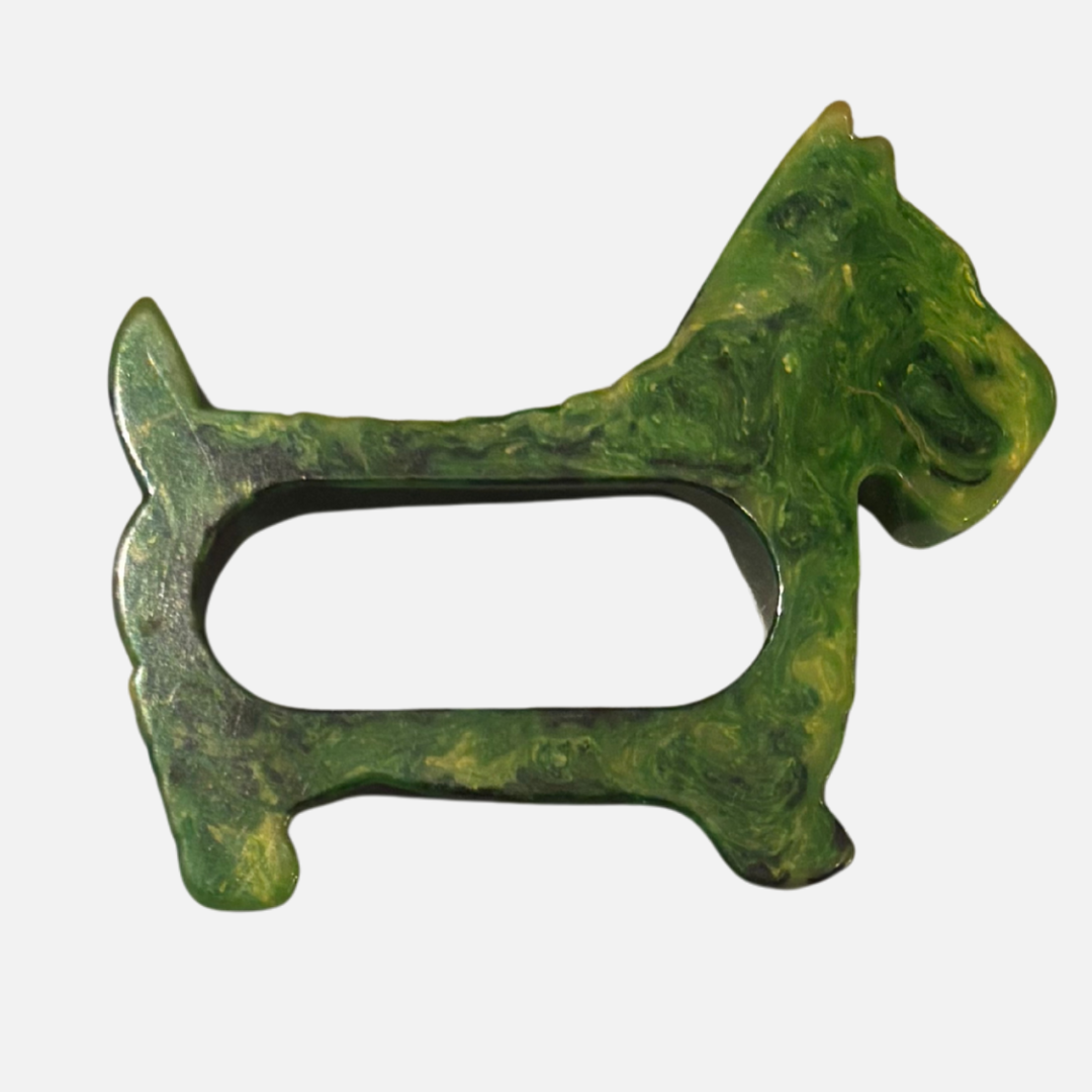Vintage Catalin (Bakelite) Dog Napkin Ring