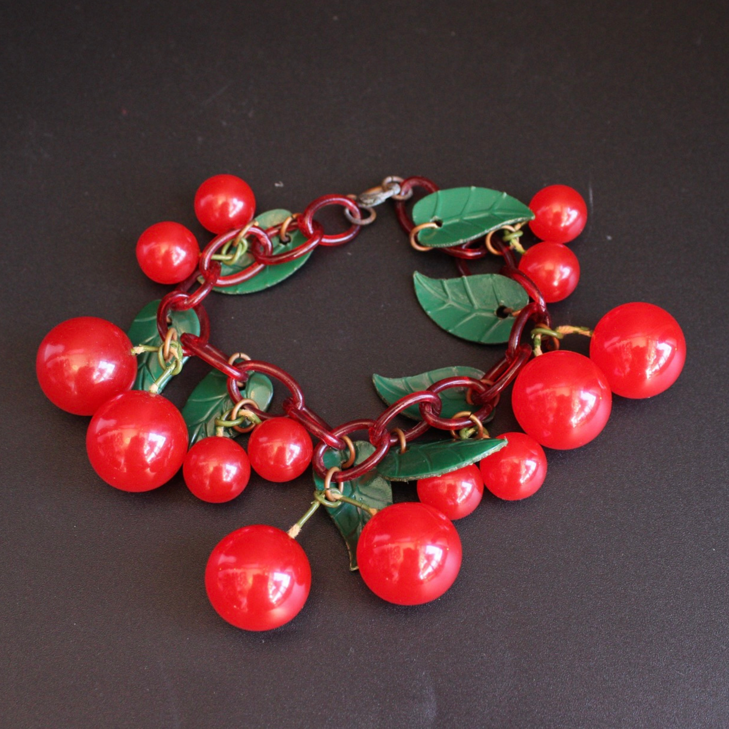 Vintage Bakelite Cherry Bracelet