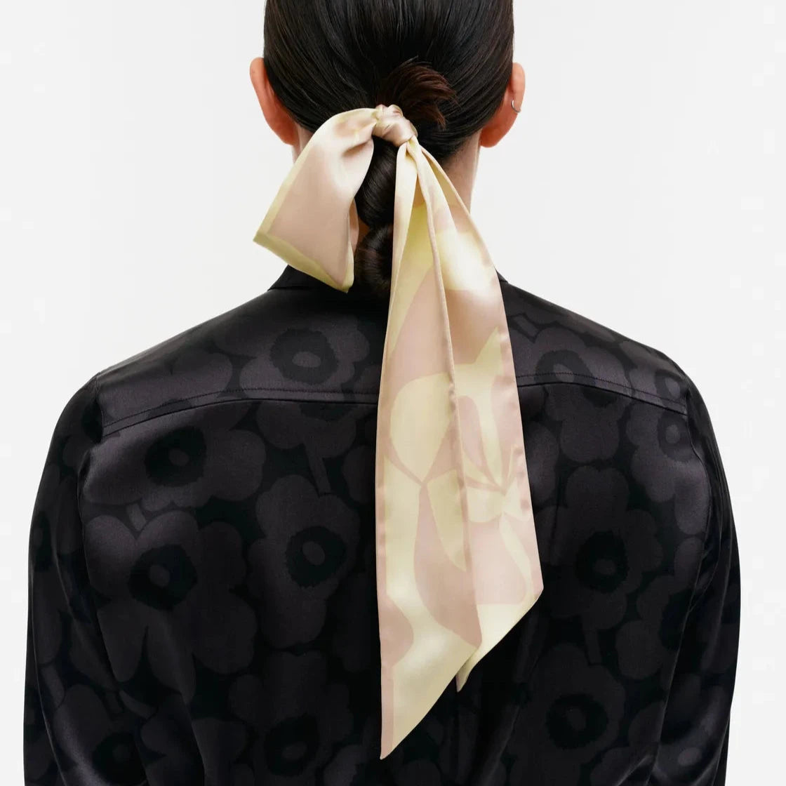 Marimekko Jåvva Nokturno Silk Scarf (water spot)