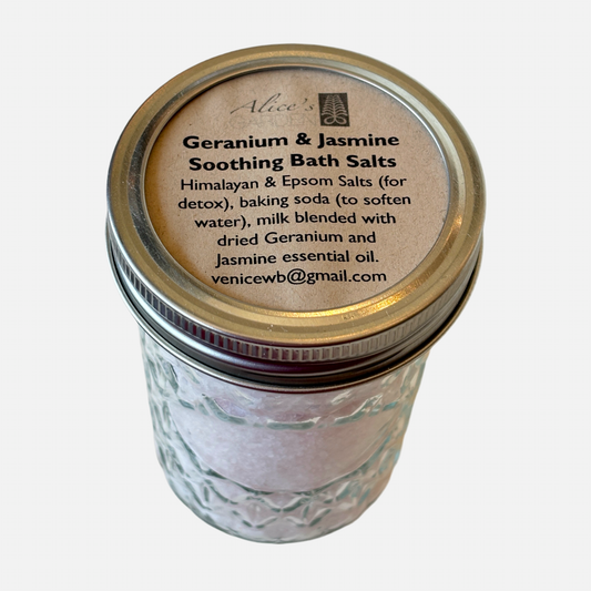 Alice's Garden Geranium & Jasmine Soothing Bath Salts