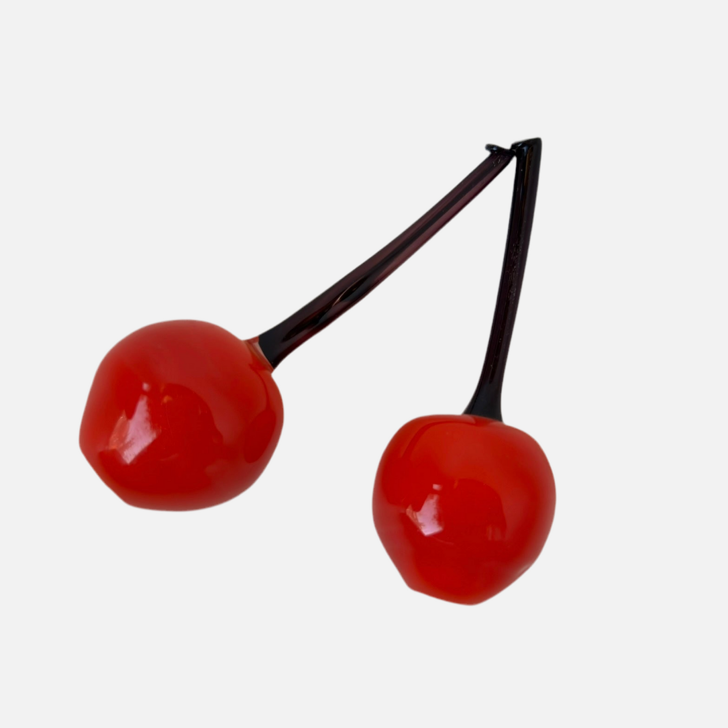 Murano Italian Vintage Glass Cherry Art