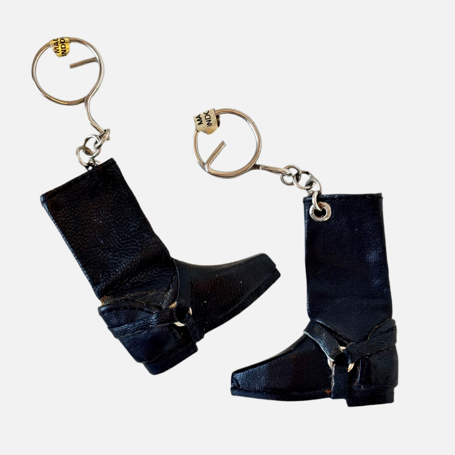 Vintage Miniature Leather Boot Keychain