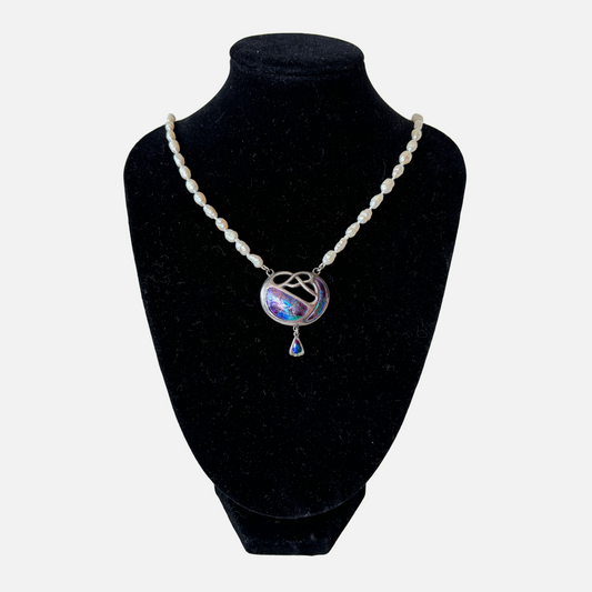 Charles Horner Pendant with Seed Pearl Strand Necklace (154)