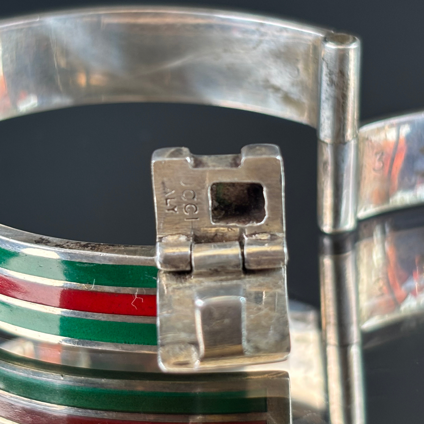 1970s Gucci Sterling Enamel Bracelet