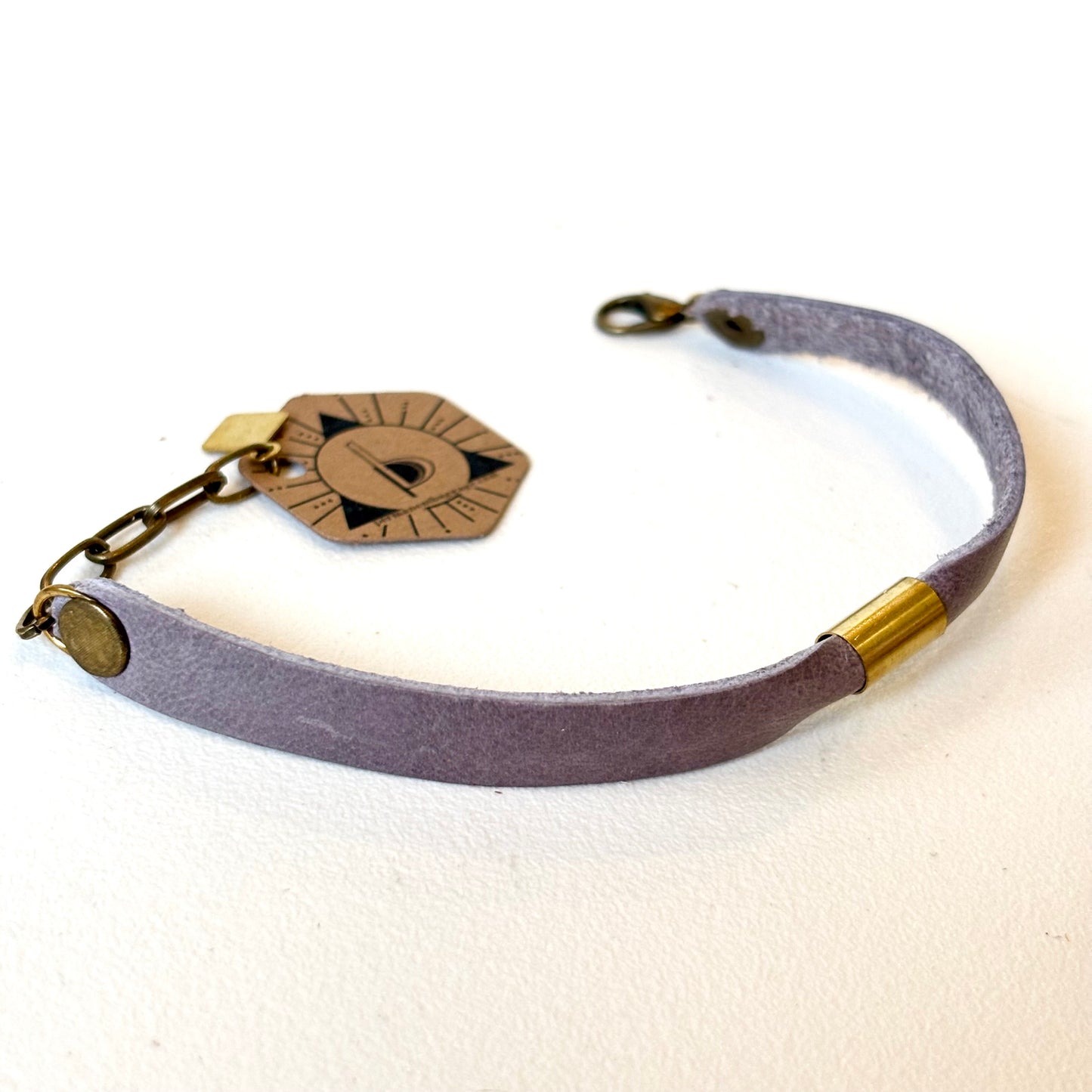 Permanent Baggage Leather Tube Bracelet