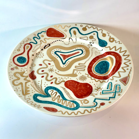 Vintage Waylande Gregory Mid-20th Century Dinner Plate
