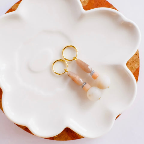 CIVAL Collective Moonstone & Agate Earrings