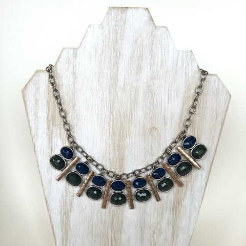 Mixed Metal & Glass Reworked Necklace (46)