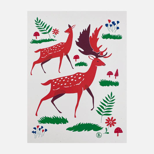 Billy Judge Baldus "Fallow Deer" Scandinavia Screenprint