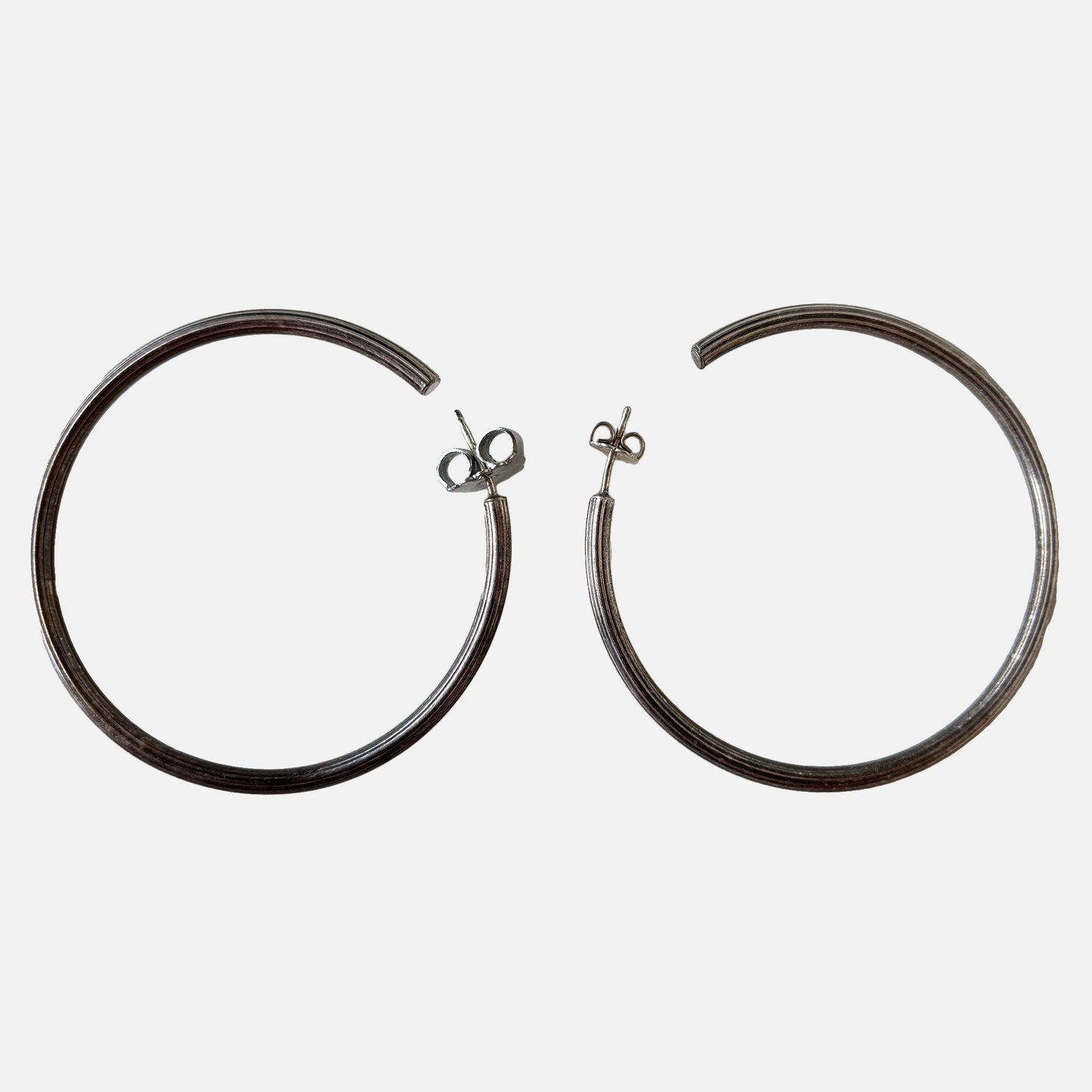 1990's Sterling Silver Hoop Earrings (91)