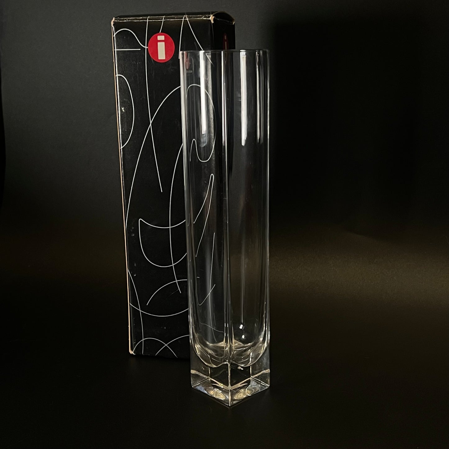 Vintage Iittala Geo Bud Vase, 8"