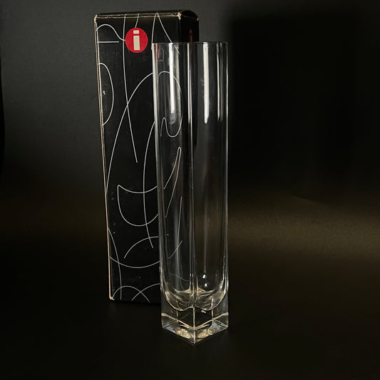 Vintage Iittala Geo Bud Vase, 8"