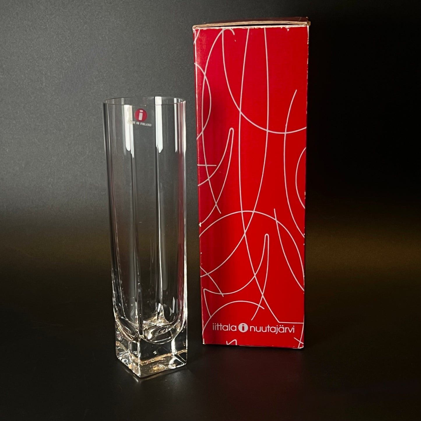 Vintage Iittala Geo Bud Vase, 6.5"