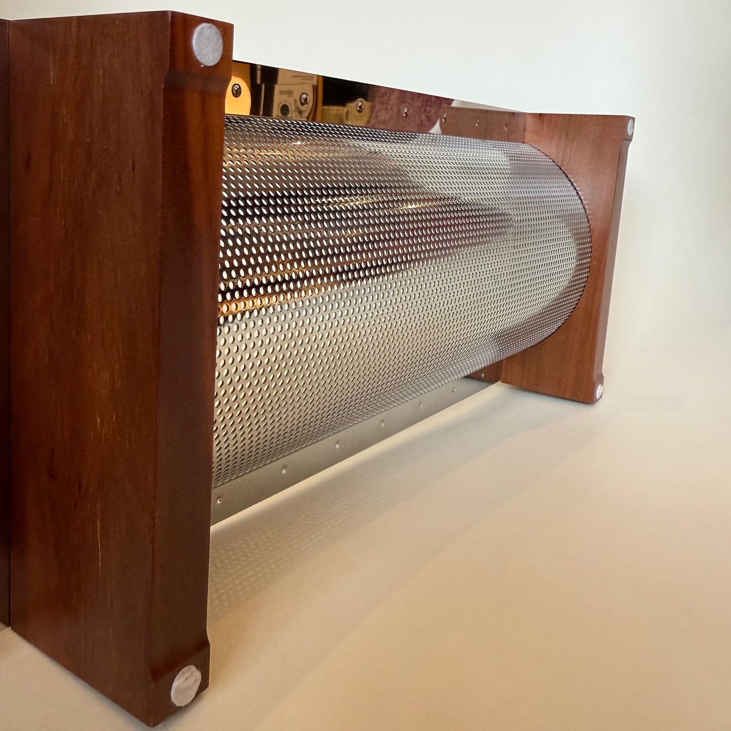 Vintage Michael Graves for Alessi Perforated Metal and Pear Wood Bread/Fruit Basket