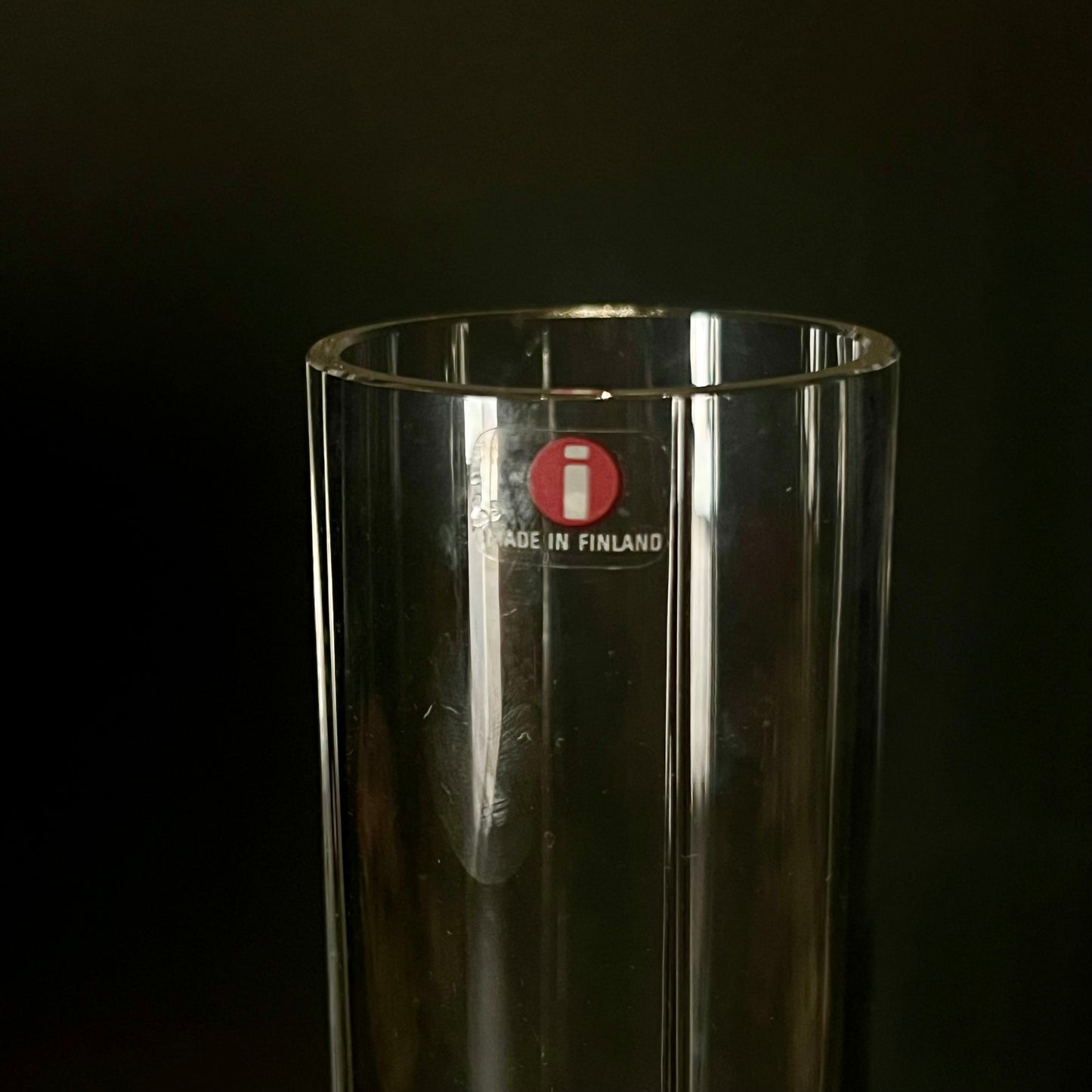 Vintage Iittala Geo Bud Vase, 8"