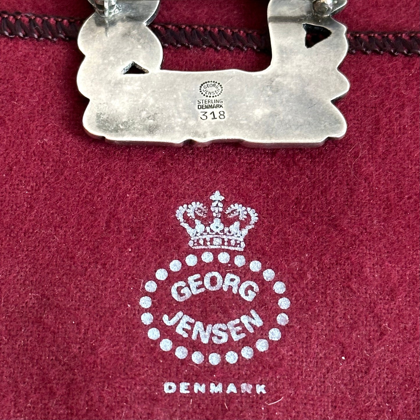 Vintage Georg Jensen Deer with Squirrel Brooch