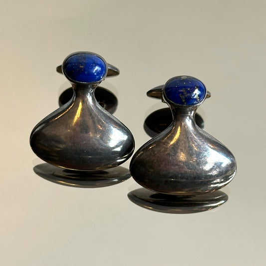 Vintage Georg Jensen Sterling & Lapis Cufflinks